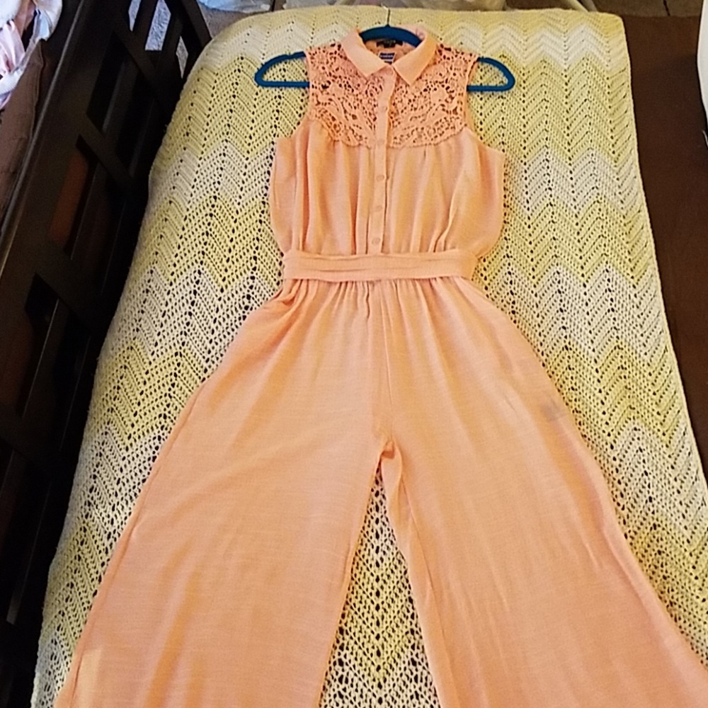 Peach Long Romper